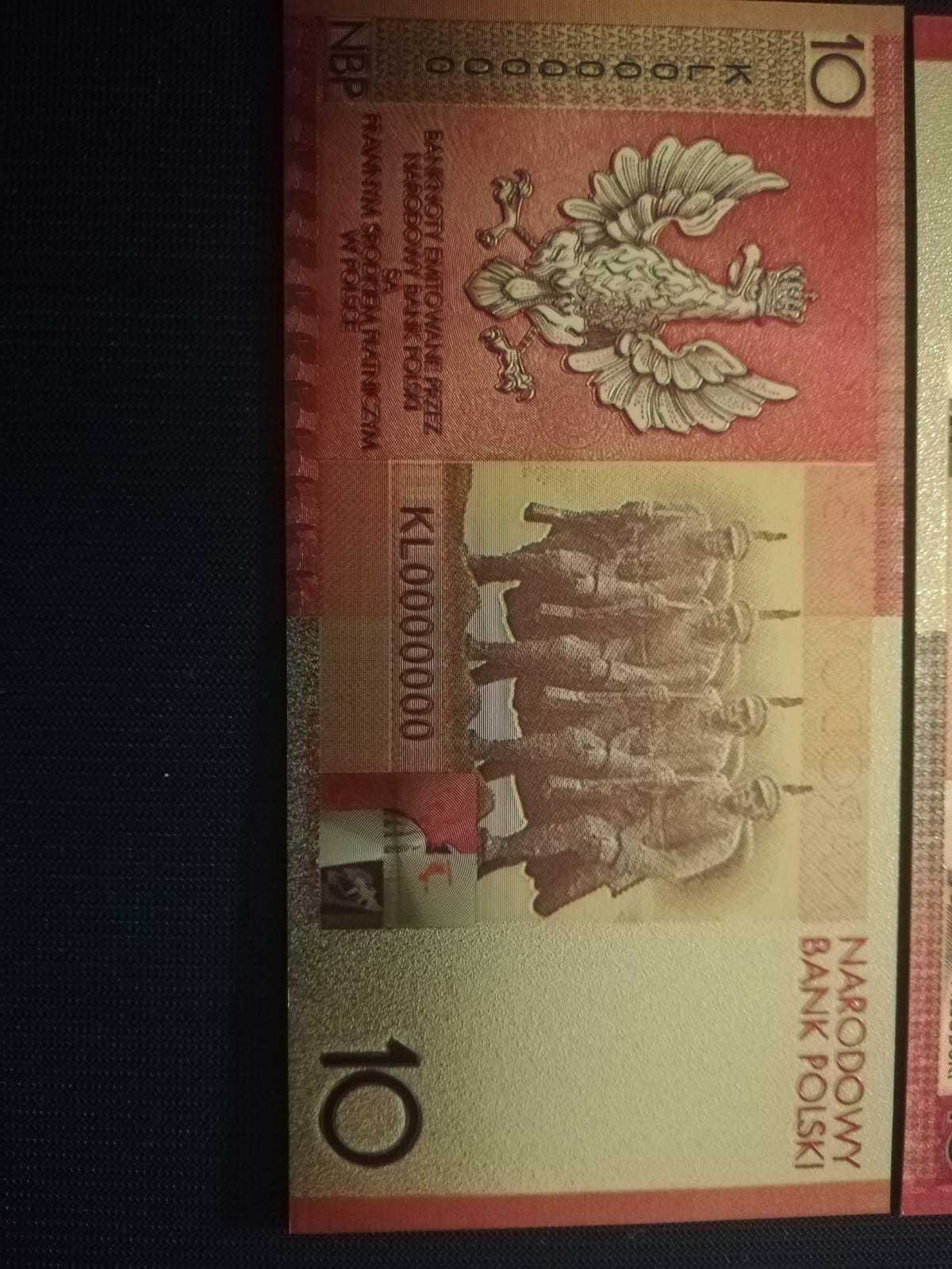 Józef Piłsudski 10 zł - złoty banknot kolekcjonerski