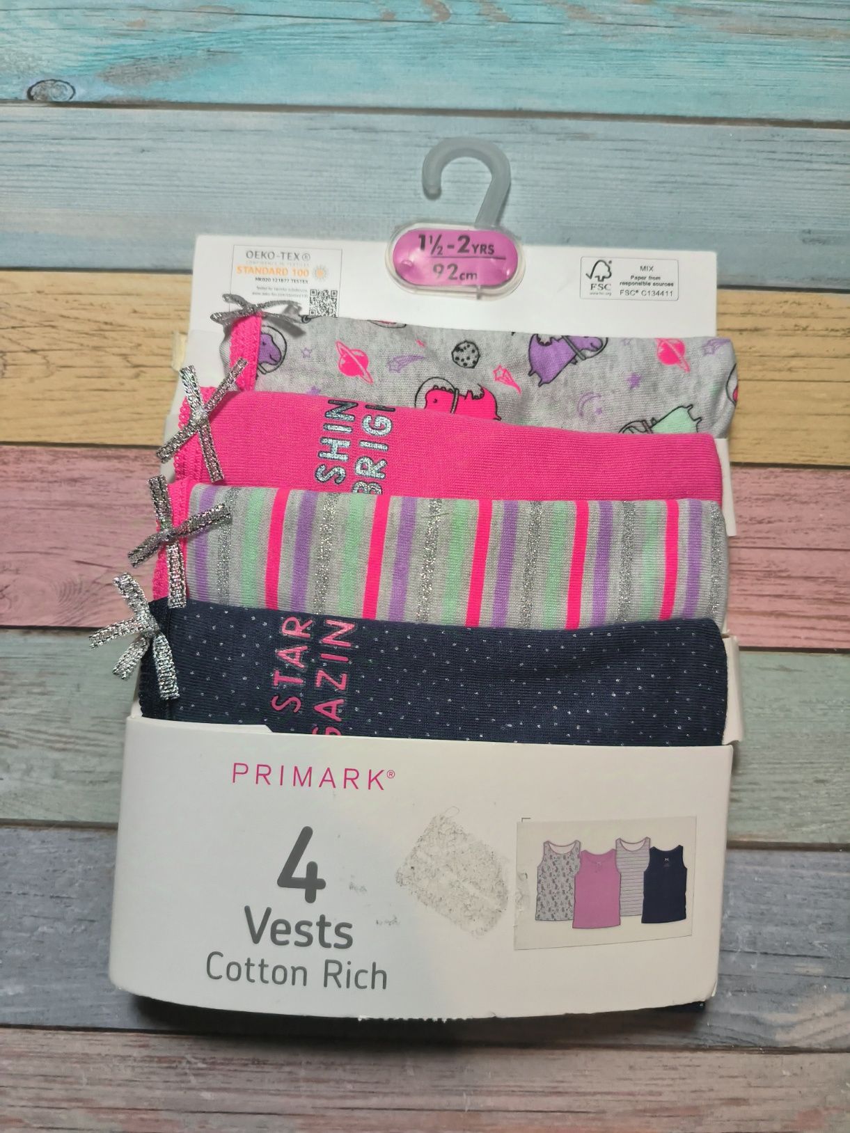 Маєчки Primark 2 4 5 8 9 р широкі брителі