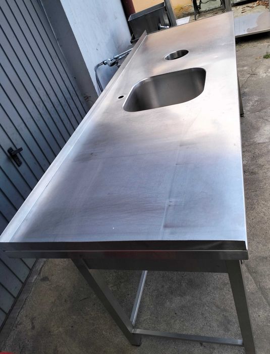 Zlew gastronomiczny 1-komorowy 220x70x90