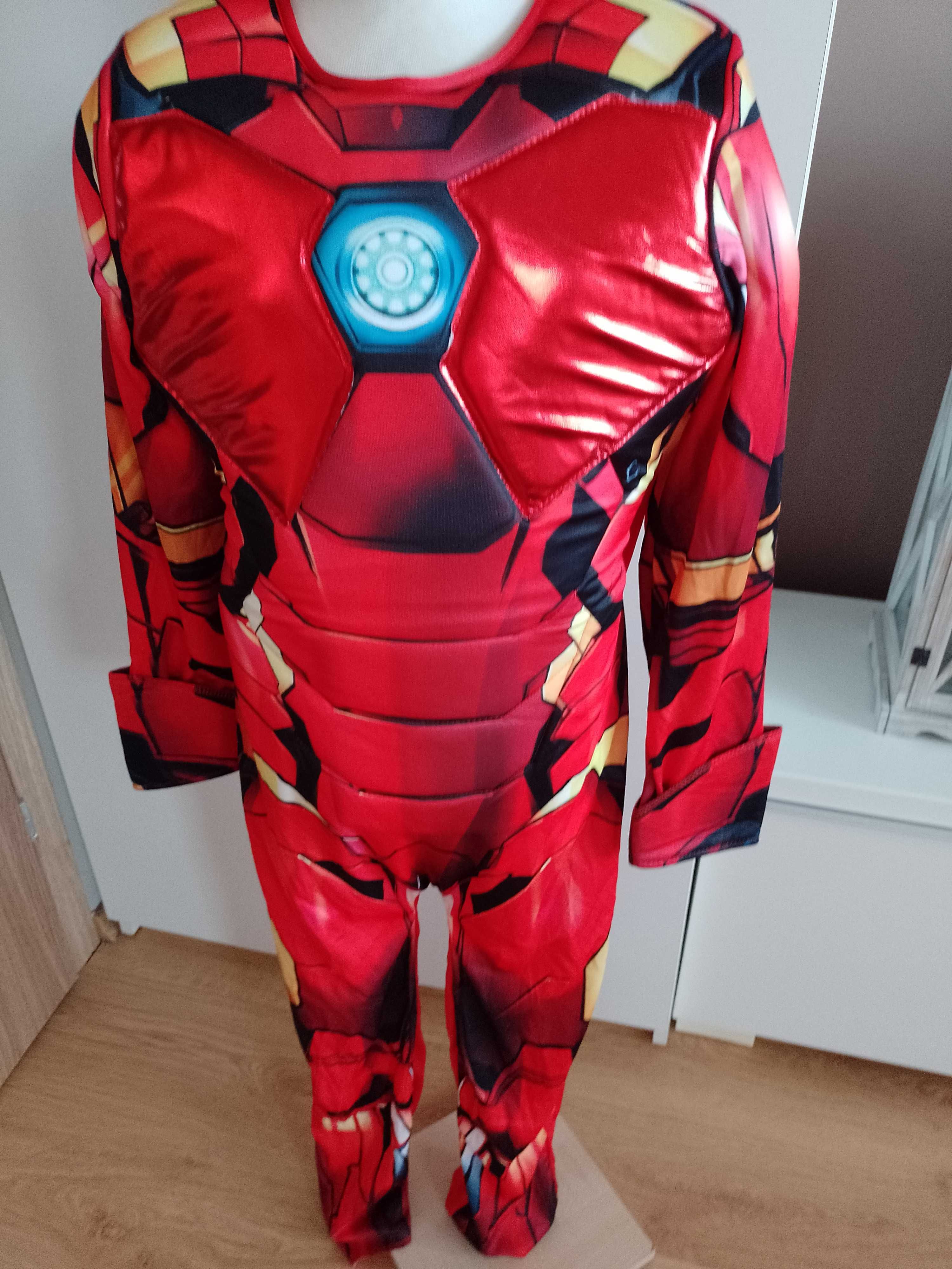 NOWY strój karnawałowy IRON MAN Avengers mięśnie przebranie 134/140 5