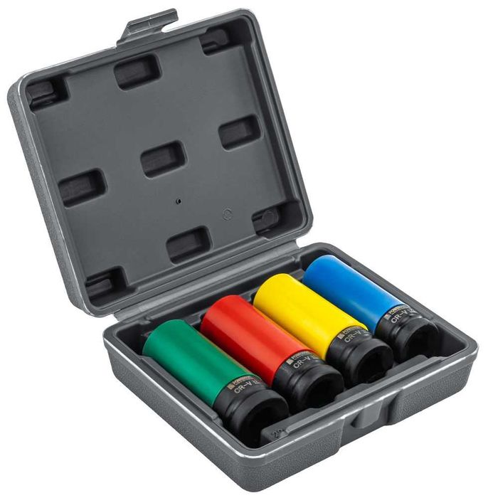 POWERMAT Zestaw Nasadek Udarowych Do Felg 17/19/21/22mm 4szt. PM1379