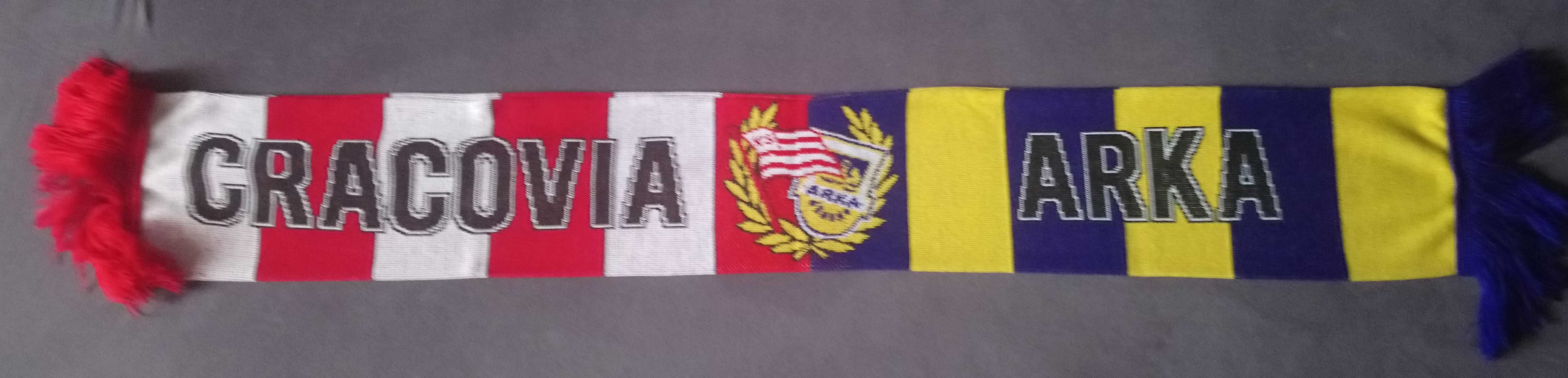 CRACOVIA KRAKÓW & ARKA GDYNIA !! Szalik szal piłkarski sportowy