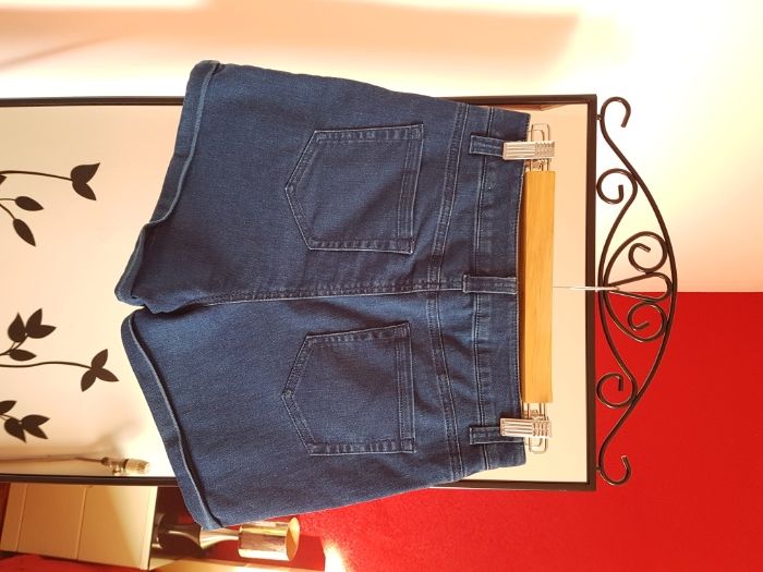 Calção de Ganga Cinta Alta