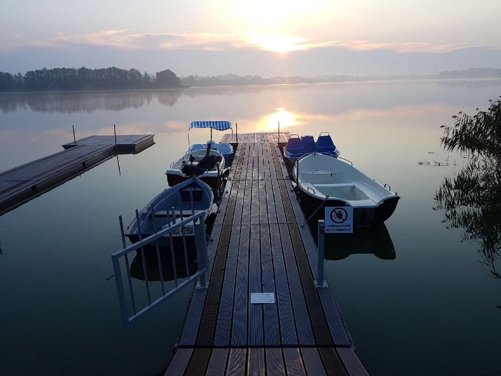 Domek nad jeziorem Symsar Warmia i Mazury prywatny pomost las grzyby