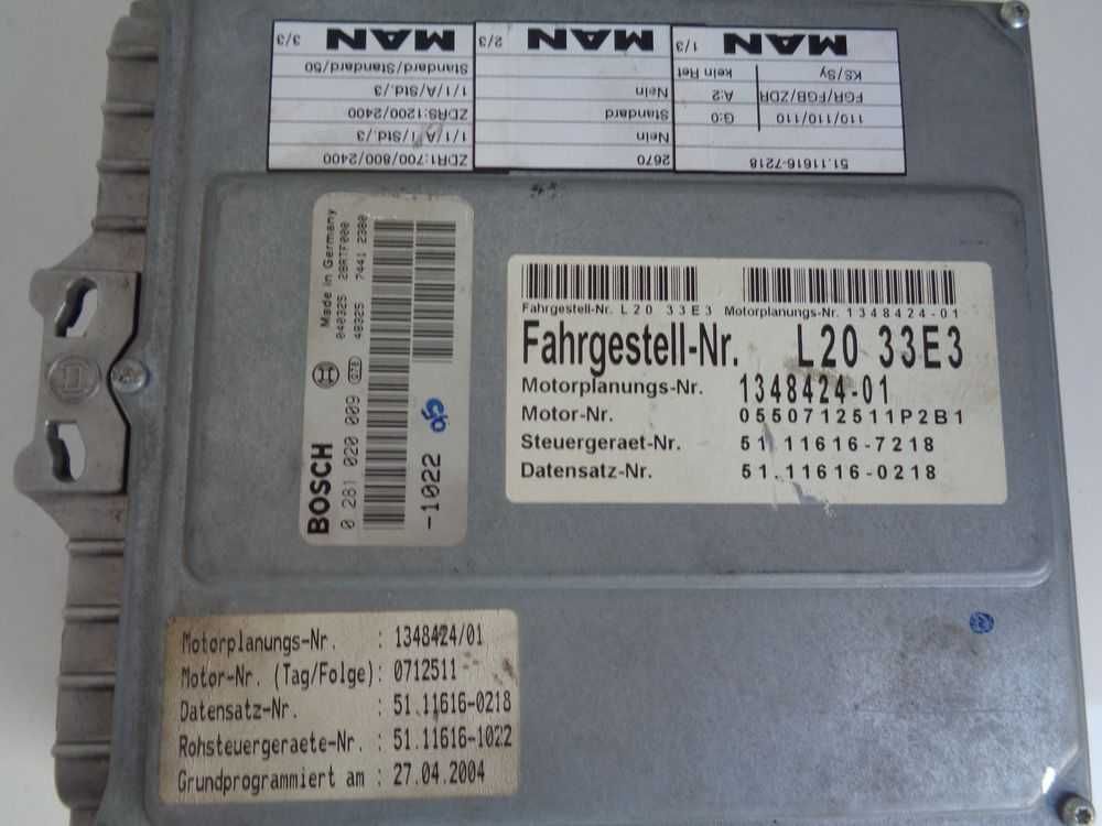 Sterownik Silnika MAN F2000 Kaseta Komputer EDC Euro3