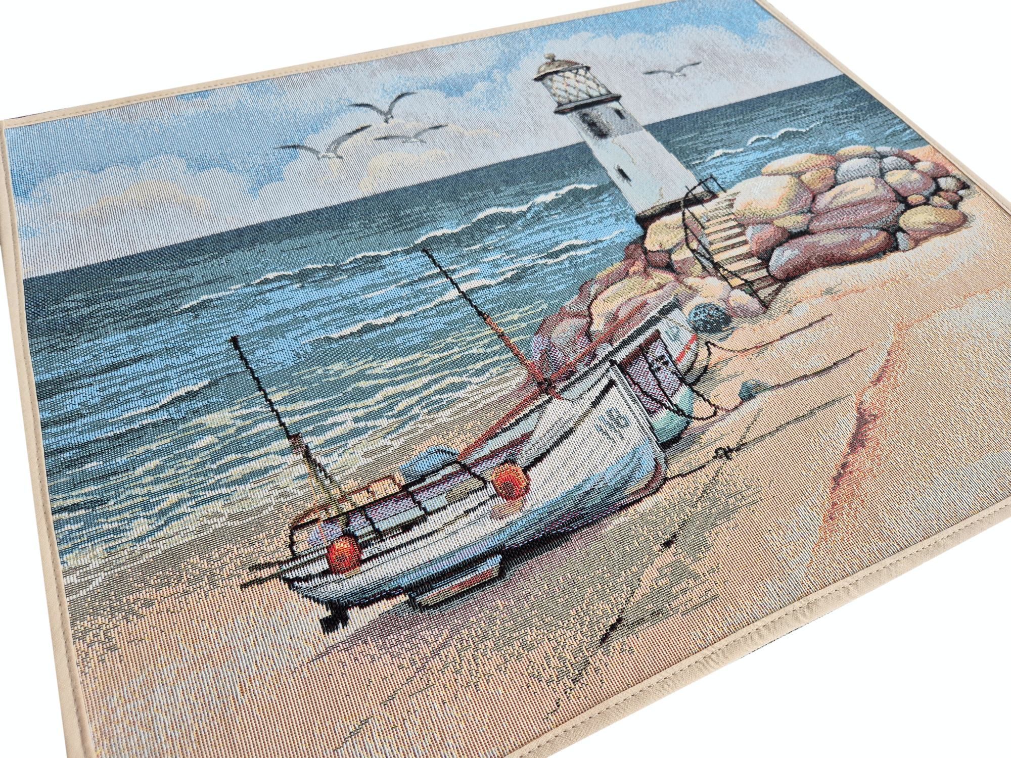 Serwetka 40x50 cm dekoracyjna gobelinowa 1339 Latarnia Morska