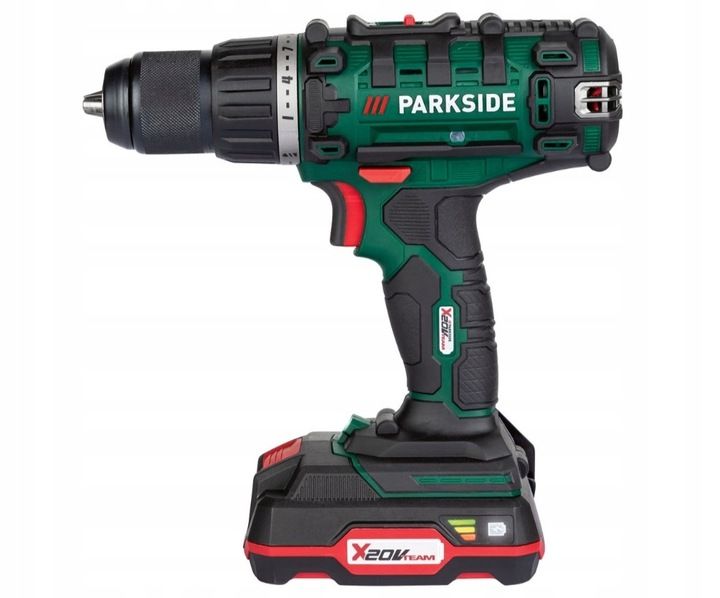Najnowsza Wiertarka Parkside 20 V + Akumulator + Bity + Ładowarka 65w