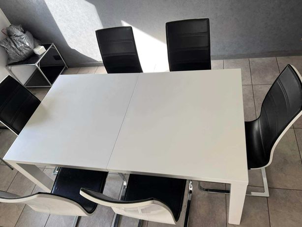 Stół z krzesłami 160-240x90cm