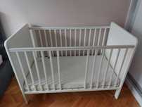 Łóżeczko Woodies Country Cot 120x60 + przewijak + materac