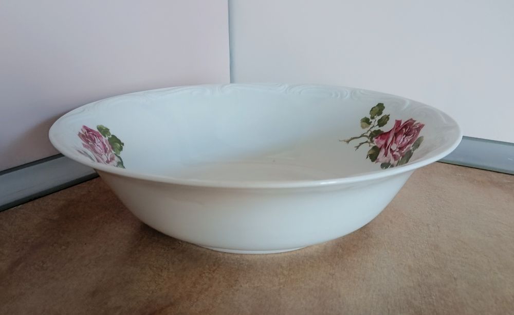 Wielka misa porcelana Bogucice róże