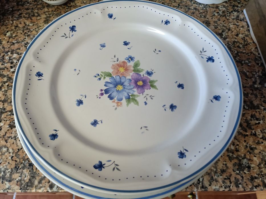 Conjunto 10 pratos ornamentação