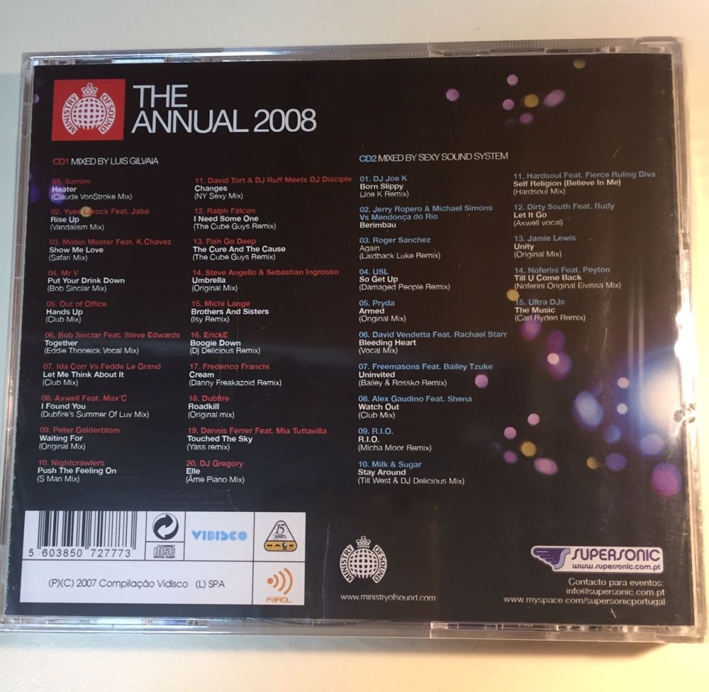 Ministry of Sound - the annual 2008- Novo e selado (CD Duplo)