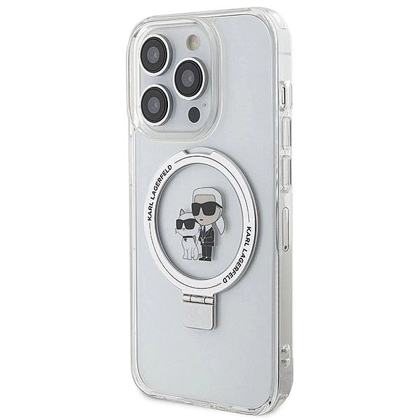 Etui Karl Lagerfeld Ring Stand Karl&Choupettte MagSafe na iPhone 15 Pr
