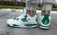 Air Jordan 4 zielono białe obuwie Men klasyczne sportowe buty 41,5