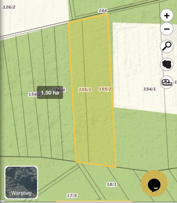 OGŁOSZENIE SPRZEDAŻY DZIAŁEK – 1,5 ha (2 działki) – Konopki Klimki