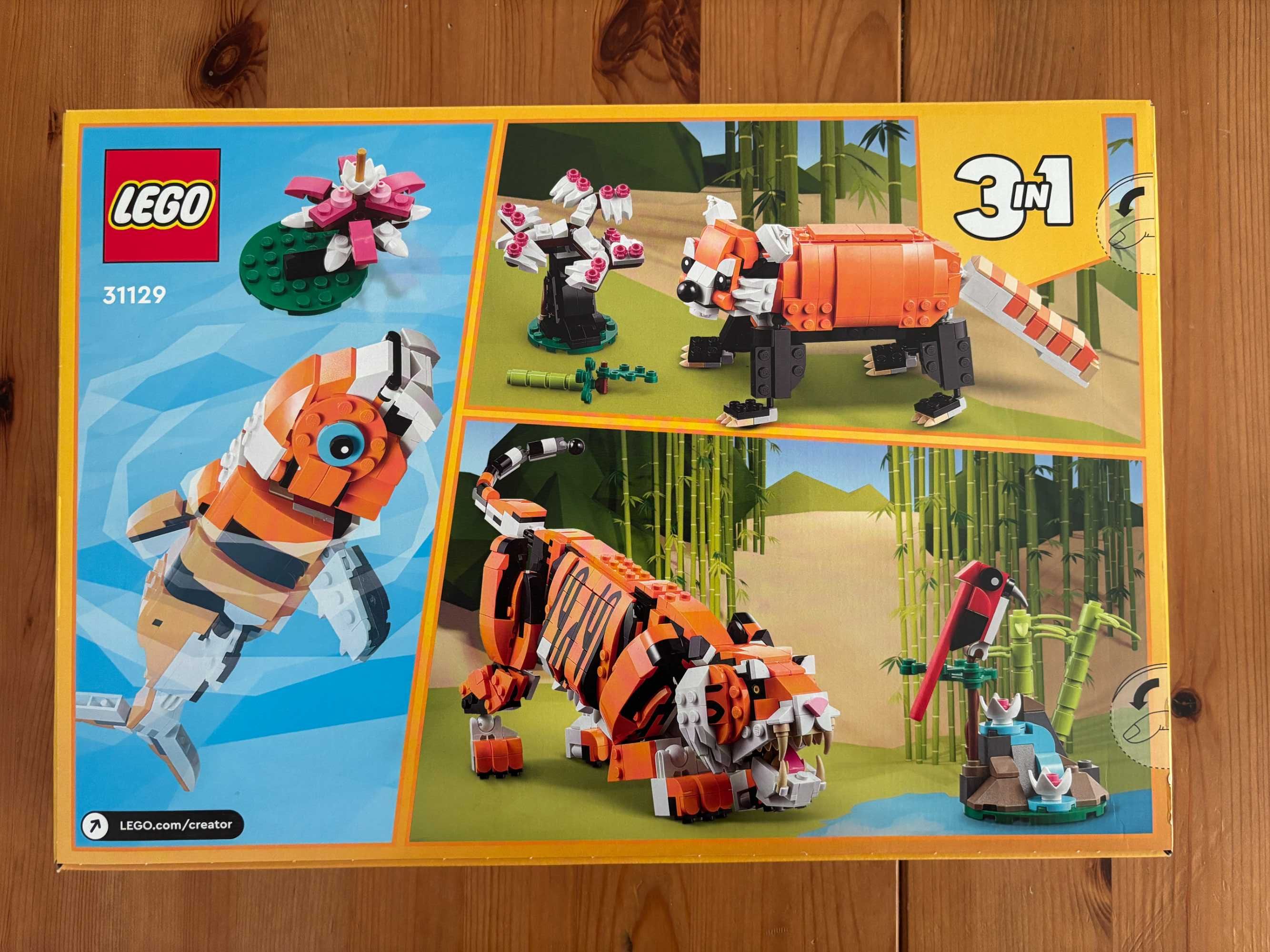 Lego 31129 Tigre Majestoso (Majestic Tiger) 3 em 1 (Novo e Selado)