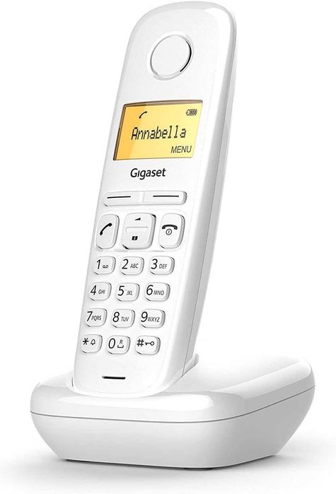 Gigaset A170 Telefon bezprzewodowy stacjonarny język Polski LCD biały
