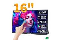 Przenośny monitor 16 cali DOTYKOWY FHD/USB-C/350Cd/m² NOWY najtaniej!