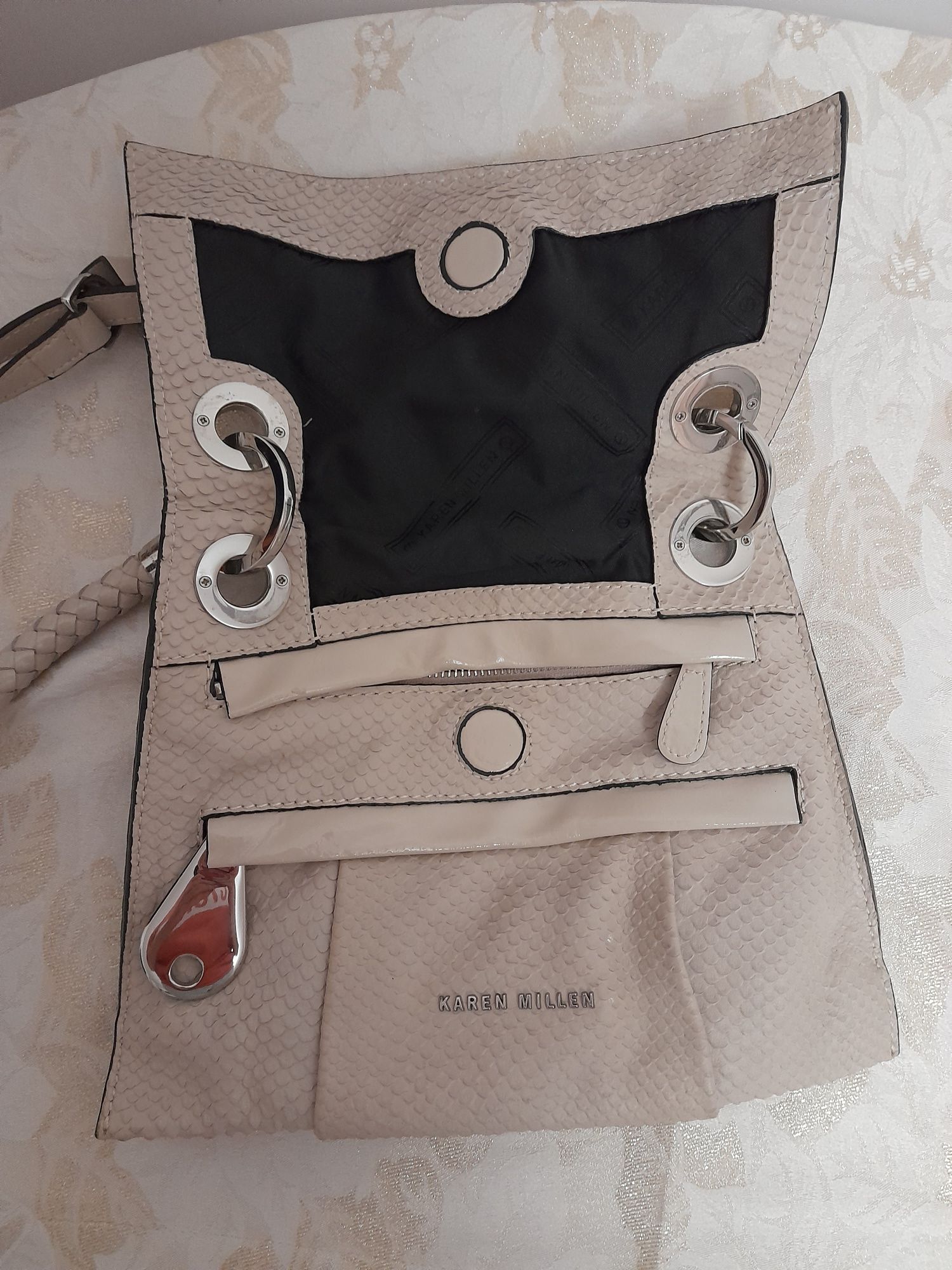 Оригинал Karen Millen сумка кроссбоди клатч в идеале кожа