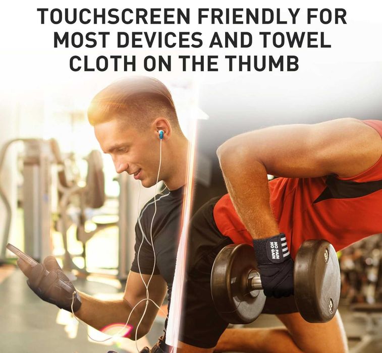 Перчатки для спорта NO PAIN NO GAIN Full Finger (весь палец закрыт).