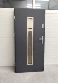 Nowe drzwi wejściowe stalowe ocieplone antracyt 80 i 90