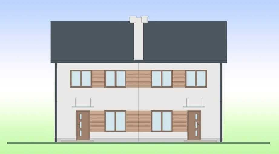 Pół bliźniaka w stan deweloperski działka 250 m2 prąd woda
