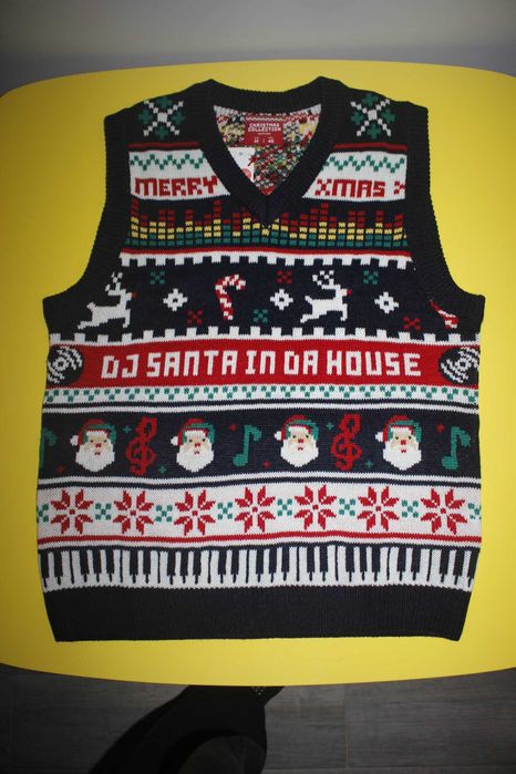 Colete de malha - Natal Christmas - "Dj Santa in da house" - Tamanho M