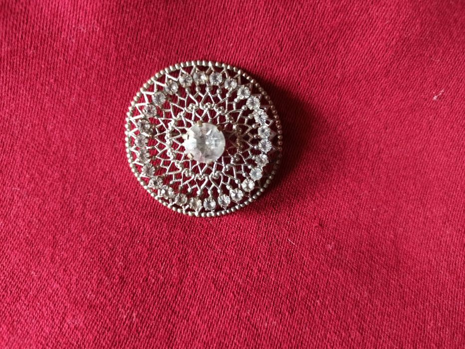 Vintage Bardzo elegancka, stylowa broszka z "Jablonexu"
