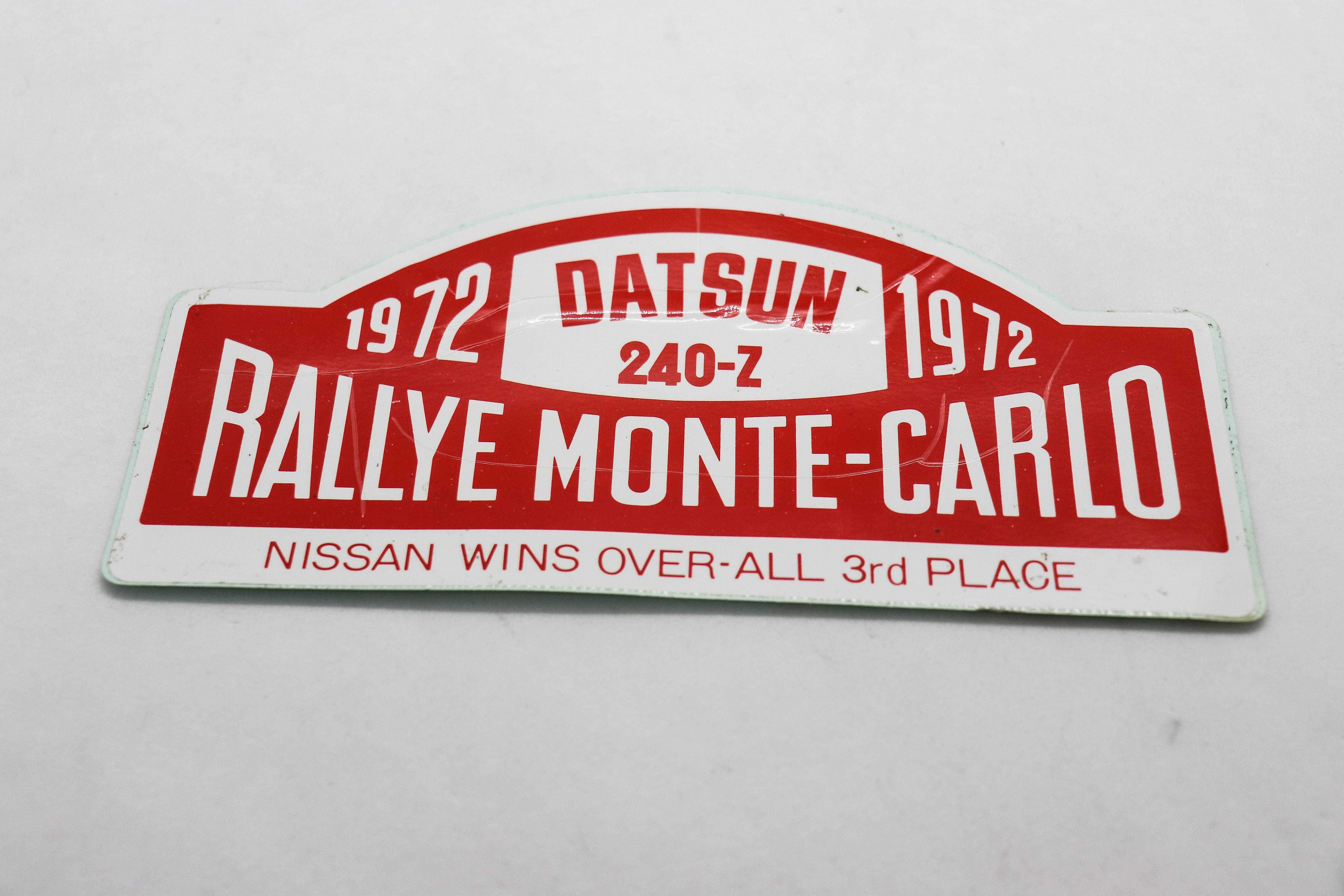 Autocolante Rallye de Monte Carlo 1972/Datsun 240Z | Automobilia