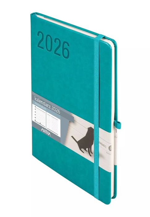 Kalendarz 2026 Minimalizm A5 TNS turkus. Antra. Nowy Produkt
