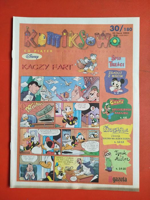 Komiksowo, komiks Gazeta Wyborcza, nr 30/180, 25 lipca 2003