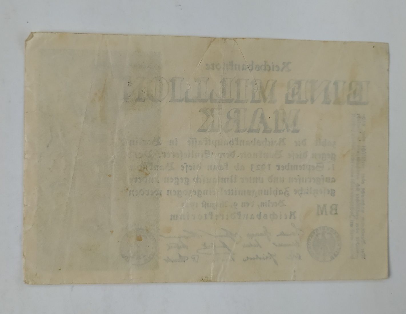 banknot 1 mln marek ,  1923 , państwo Niemcy