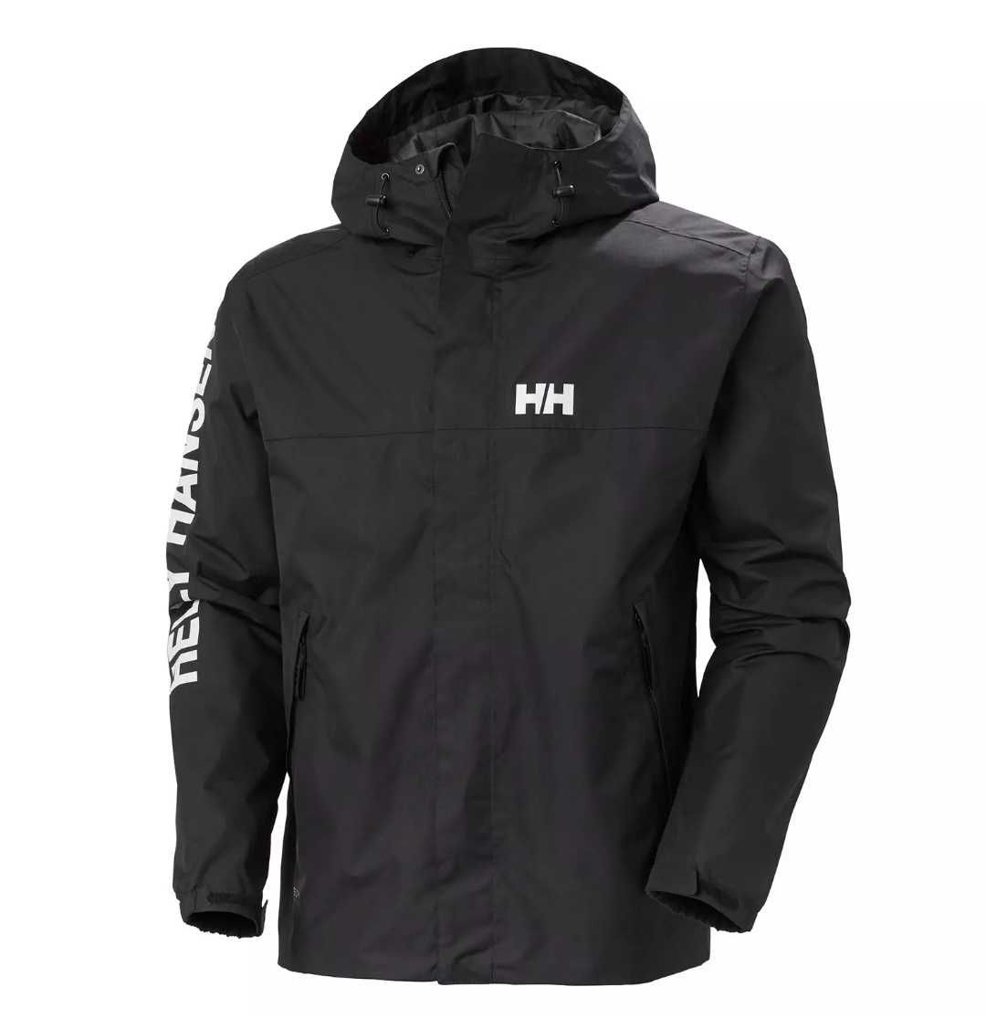 Czarna męska kurtka przeciwdeszczowa Helly Hansen Ervik Jacket rozm. M