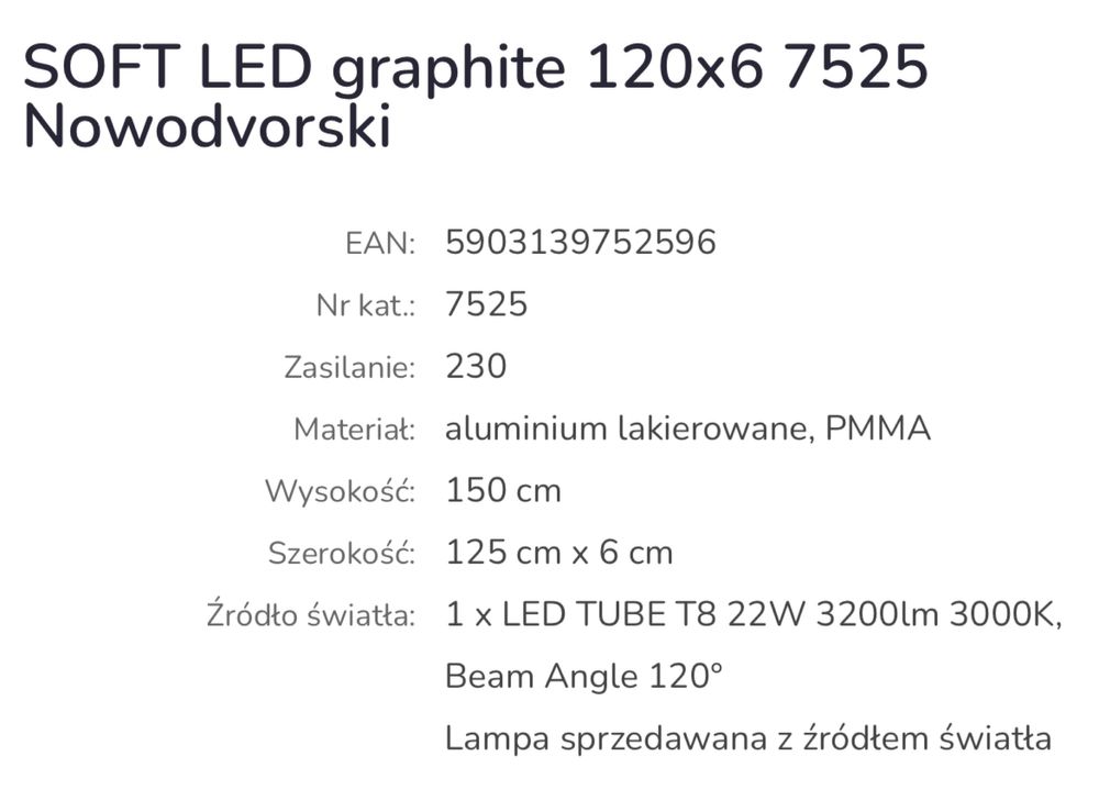 Nowodworski- lampa Soft led