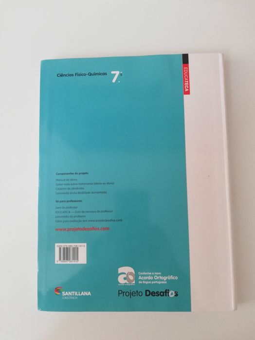 Livro " Ciências Físico - Químicas" 7º ano