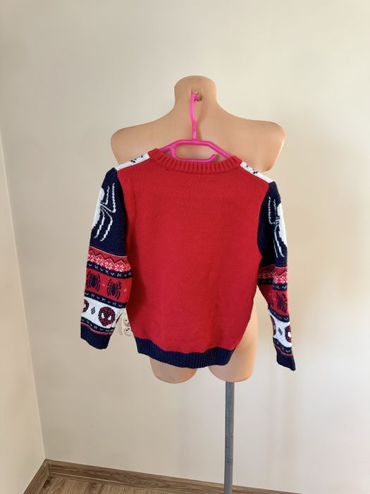 Sweterek swiąteczny rozmiar 104-110 cm spiderman George sesja święta