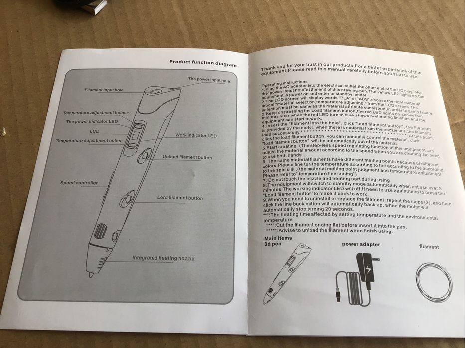Caneta 3D printing pen