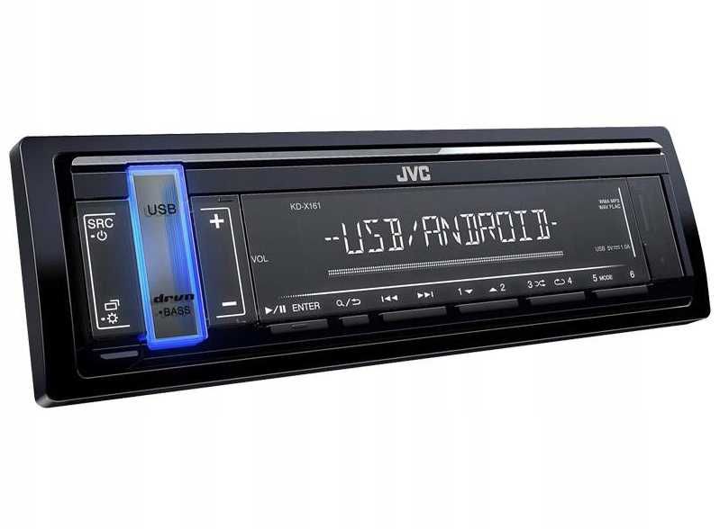 Radio samochodowe JVC KD-X161 BEZ CD  USB+AUX VARIO COLOR