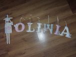 Litery szyte Oliwia plus anielica