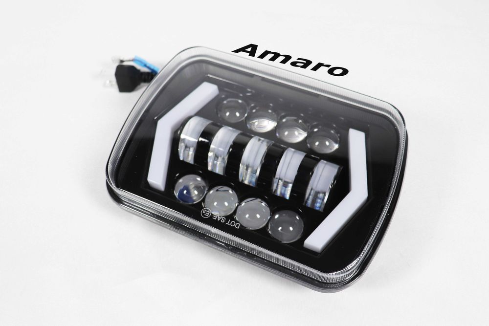 2 Faróis Led/Angel Eyes para Carro/Jipe (Retangulares) Nº2|NOVOS