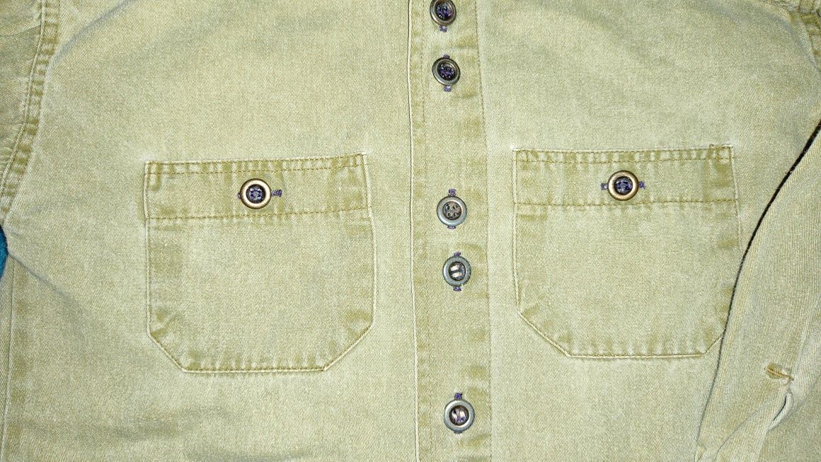 Koszula jeansowa zielona r. 116