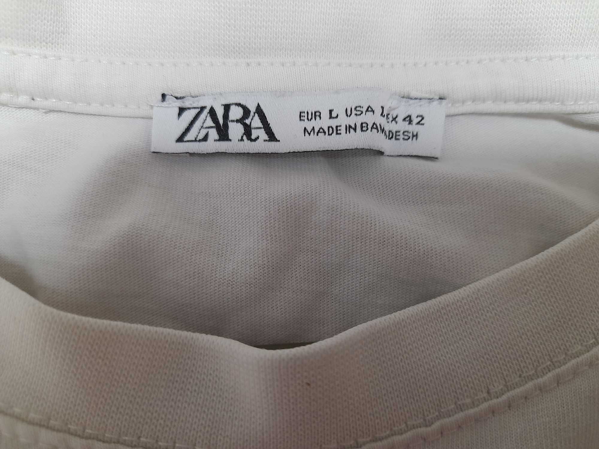 Футболка чоловіча  білого кольору Zara