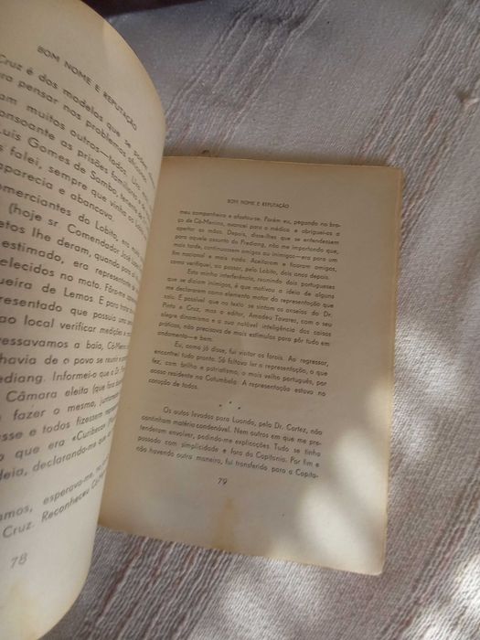 Livro antigo sobre Angola Bom Nome e Reputação José Moreira Campos