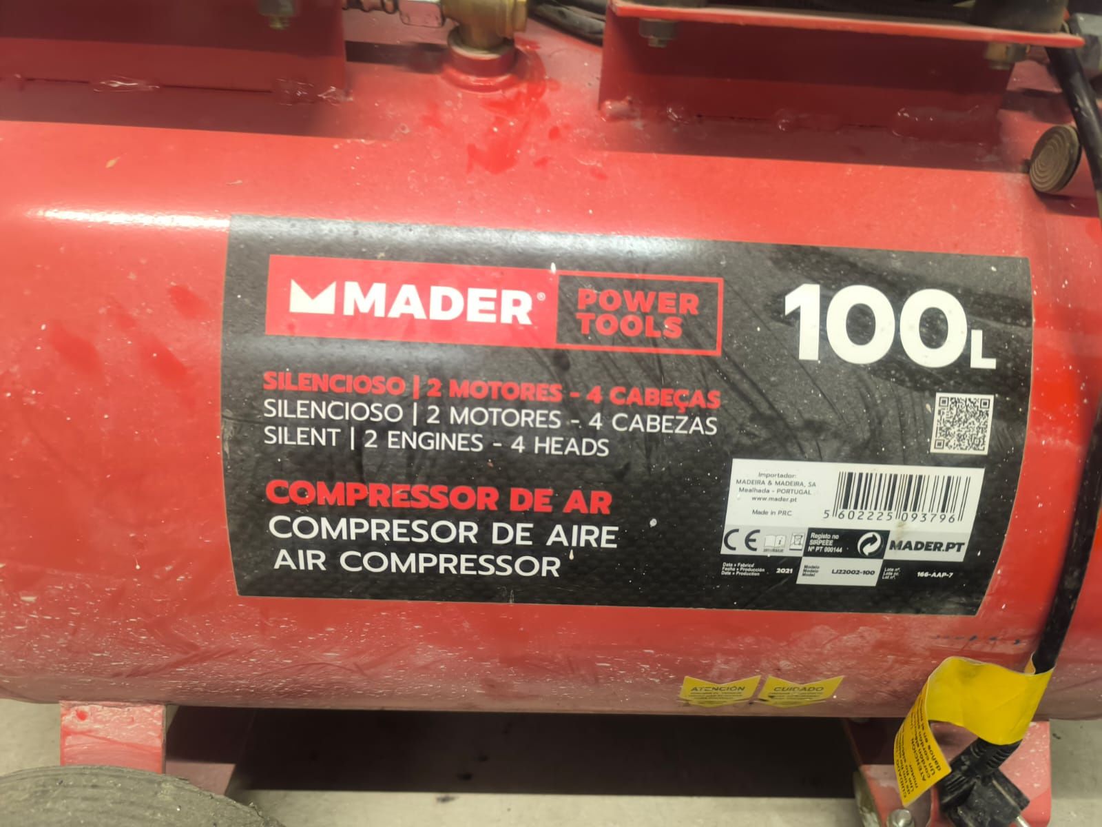 Compressor 100 litros silencioso