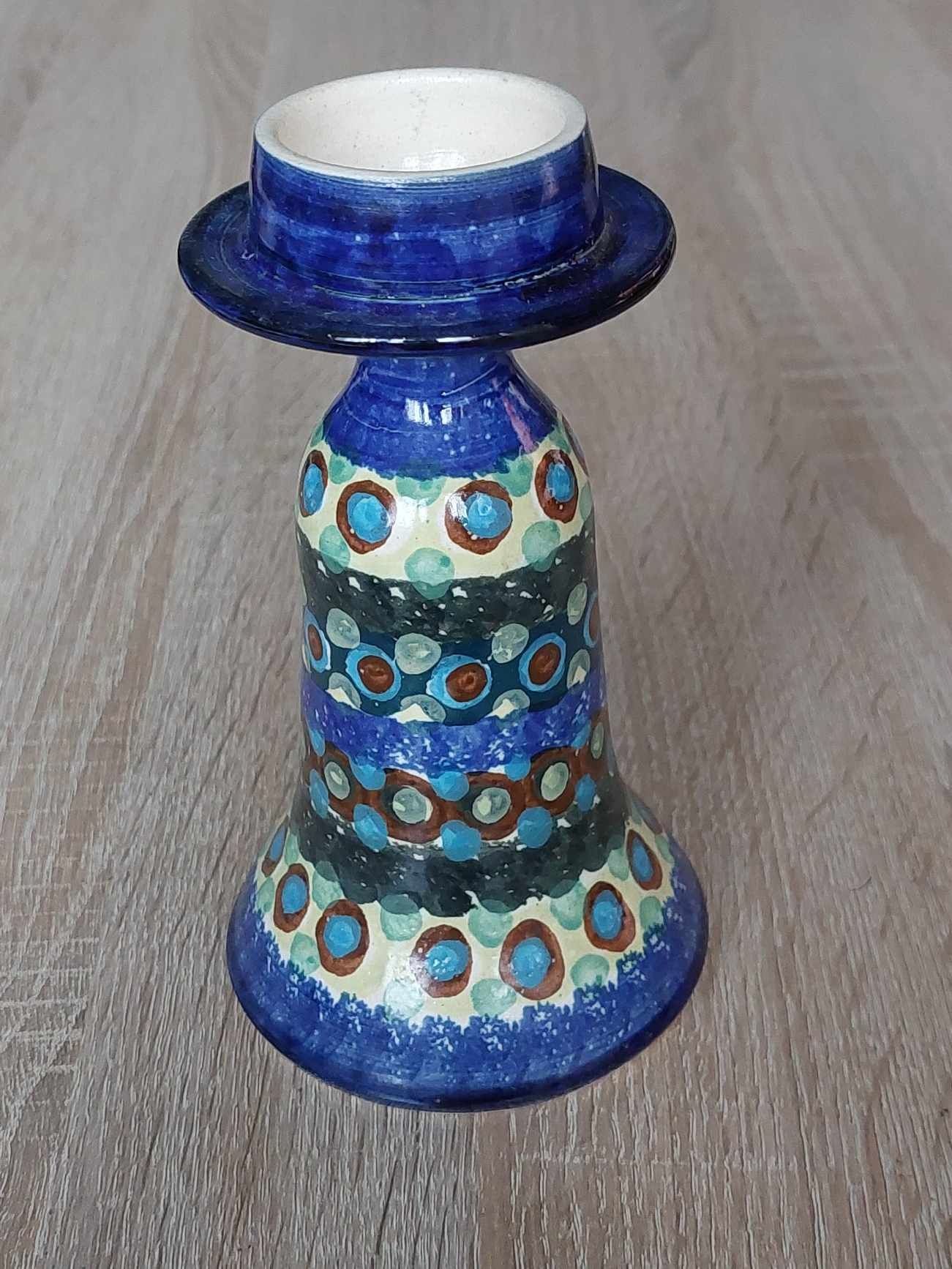 Swiecznik dekoracijny ceramiczny