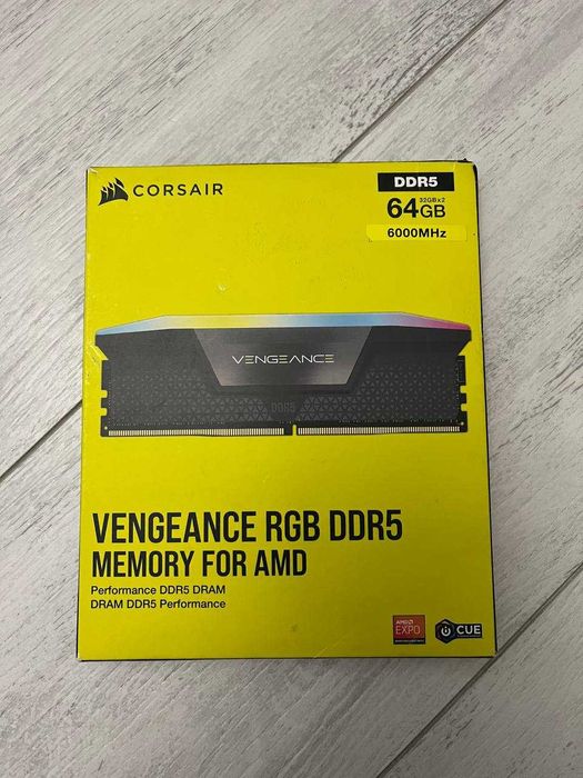 Corsair Vengeance RGB DDR5 64GB (2×32) 6000MHz CMH64GX5M2B6000Z40