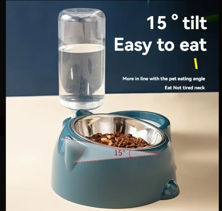 Миска тарелка для котов / собак поилка нержавеющая сталь