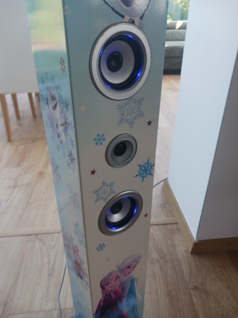 Głośnik bluetooth Frozen ELZA i ANNA ze świecącym mikrofonem  profesjo