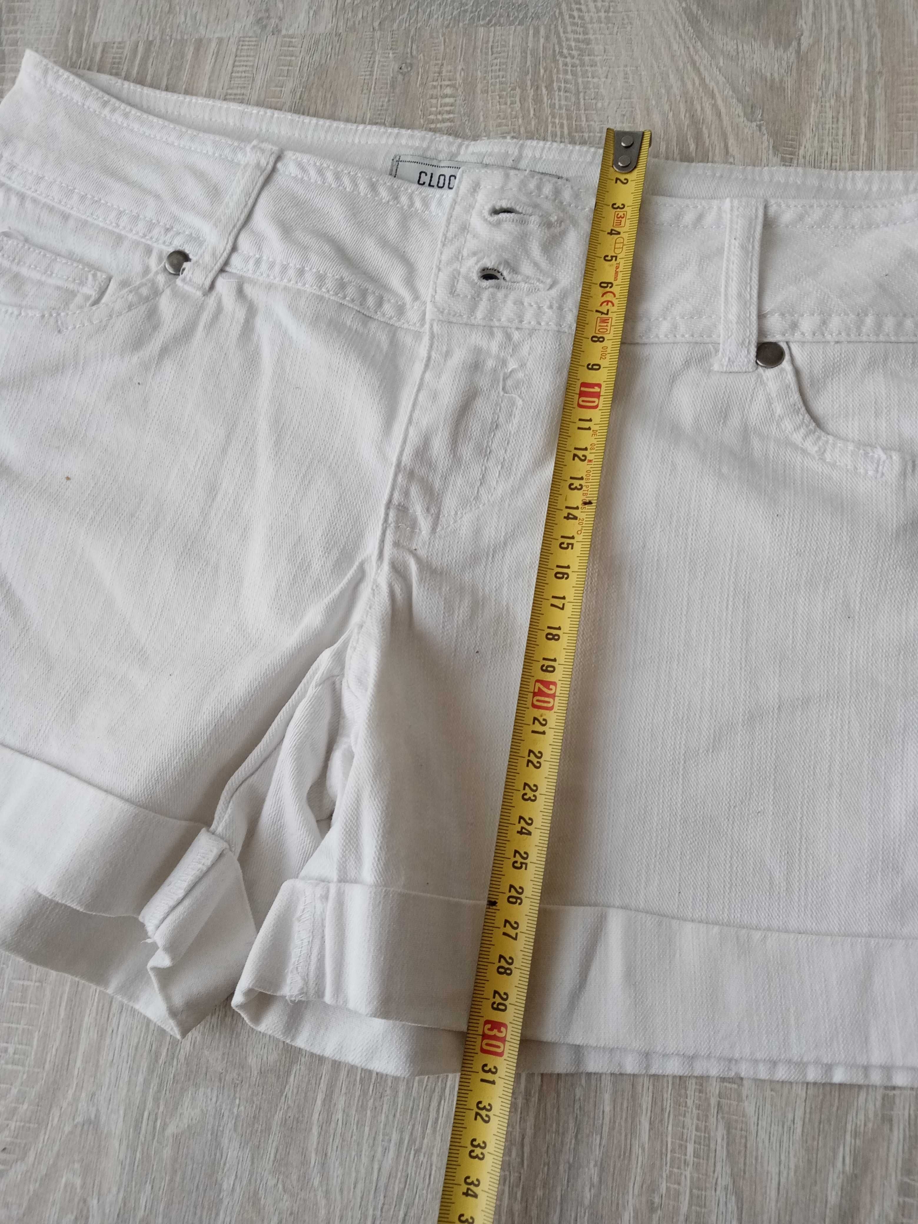 Szorty białe jeans Clockhouse C&A rozmiar 36