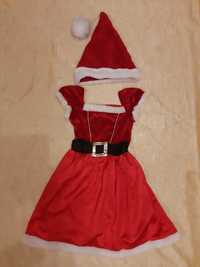 Карнавальный новогодний костюм платье Дед мороз